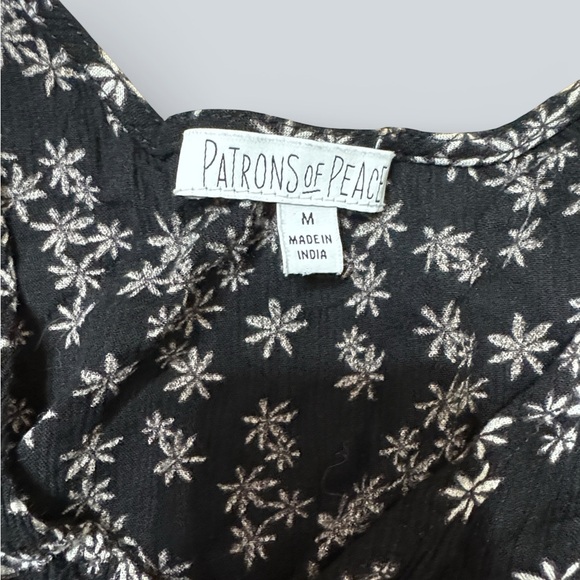 Patrons of Peace Bay Top Blouse – Black Floral - Picture 2 of 4